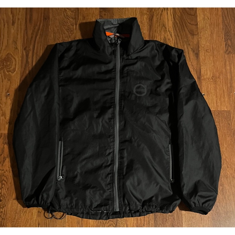 Official Volvo Merchandise Black Windbreaker Jacket Mens Small Full Zip